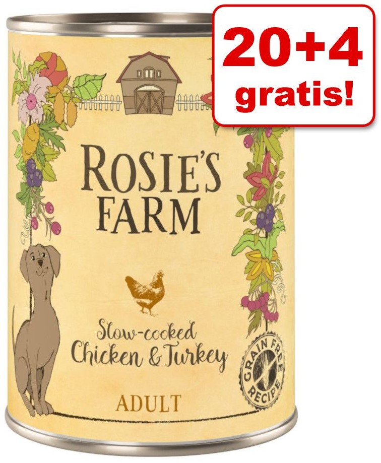 Rosie's Farm Pakiet próbny Rosies Farm, 6 x 400 - Adult, dziczyzna i bażant z łososiem