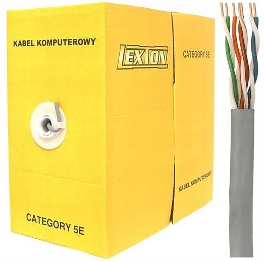 Kabel Sieciowy Utp Kat 5E 100% Miedź Skrętka Lan