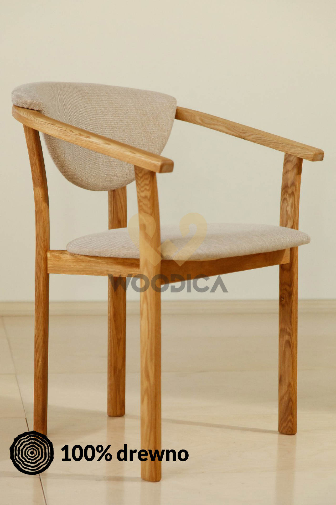 Woodica Fotel dębowy m Dąb/Krz/Fotm