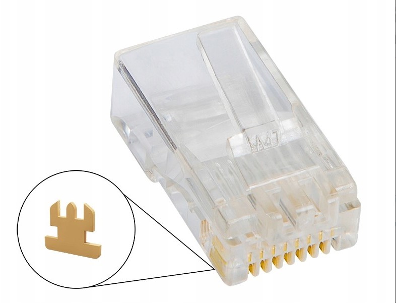 Wtyk telefoniczny 8p8c (RJ45) drut