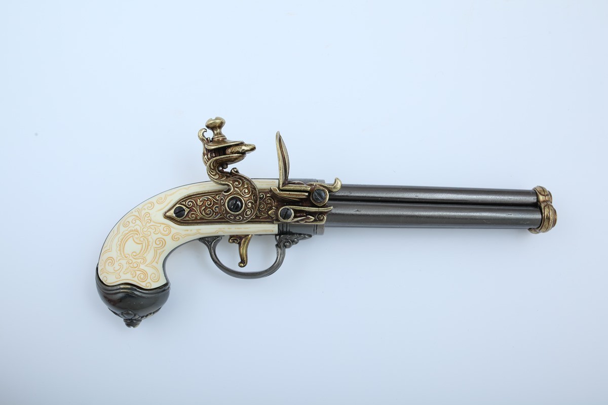 Denix SA REPLIKA WŁOSKI PISTOLET TRZYLUFOWY MODEL 1016 L 1016 L