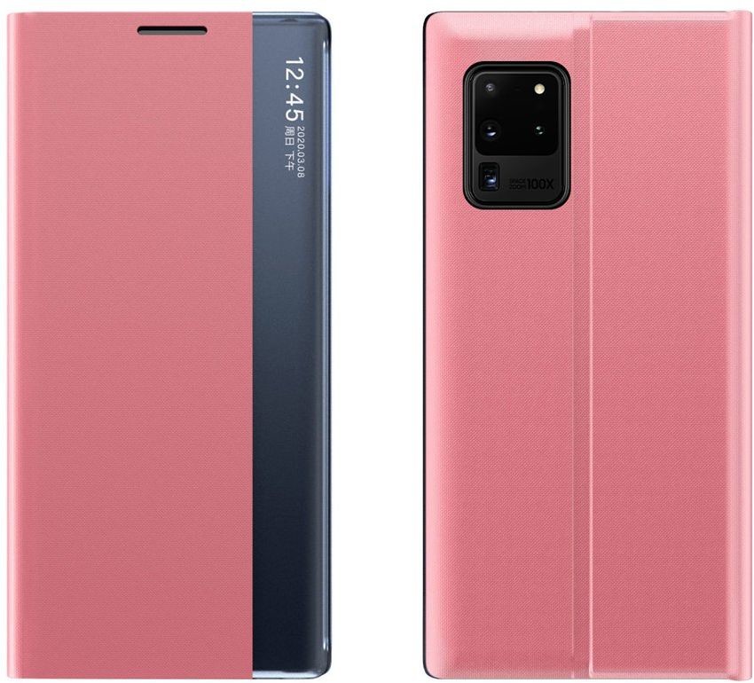 Samsung Hurtel New Sleep Case pokrowiec etui z klapką z funkcją podstawki Galaxy A02s różowy