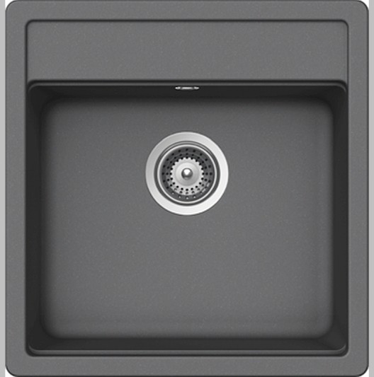 Schock Nemo N-100S Zlewozmywak granitowy 1-komorowy 49x51 cm wpuszczany Cristalite ciemnoszary croma NEM-N100SCRO