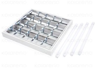 KOLORENO Zestaw 1X Oprawa Rastrowa Natynkowa 4X60Cm + 4X Świetlówka Led 9W 4500K KPL-RASTR_4X60N-BN