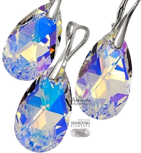 Arande SWAROVSKI piękne kolczyki+wisiorek AURORA SREBRO 4253895216
