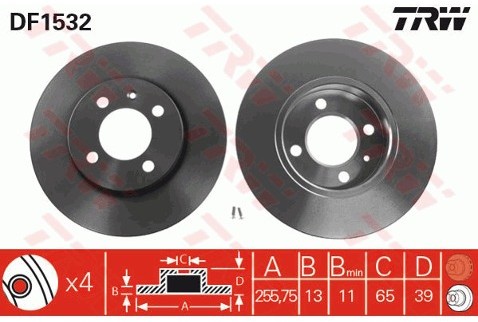 TRW Tarcza hamulcowa DF1532