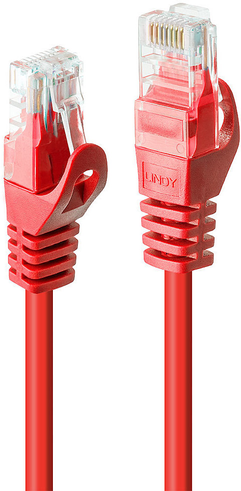 Lindy 48186 Kabel sieciowy skrętka) RJ45 Cat.6 U/UTP czerwony 7,5m LY-48186