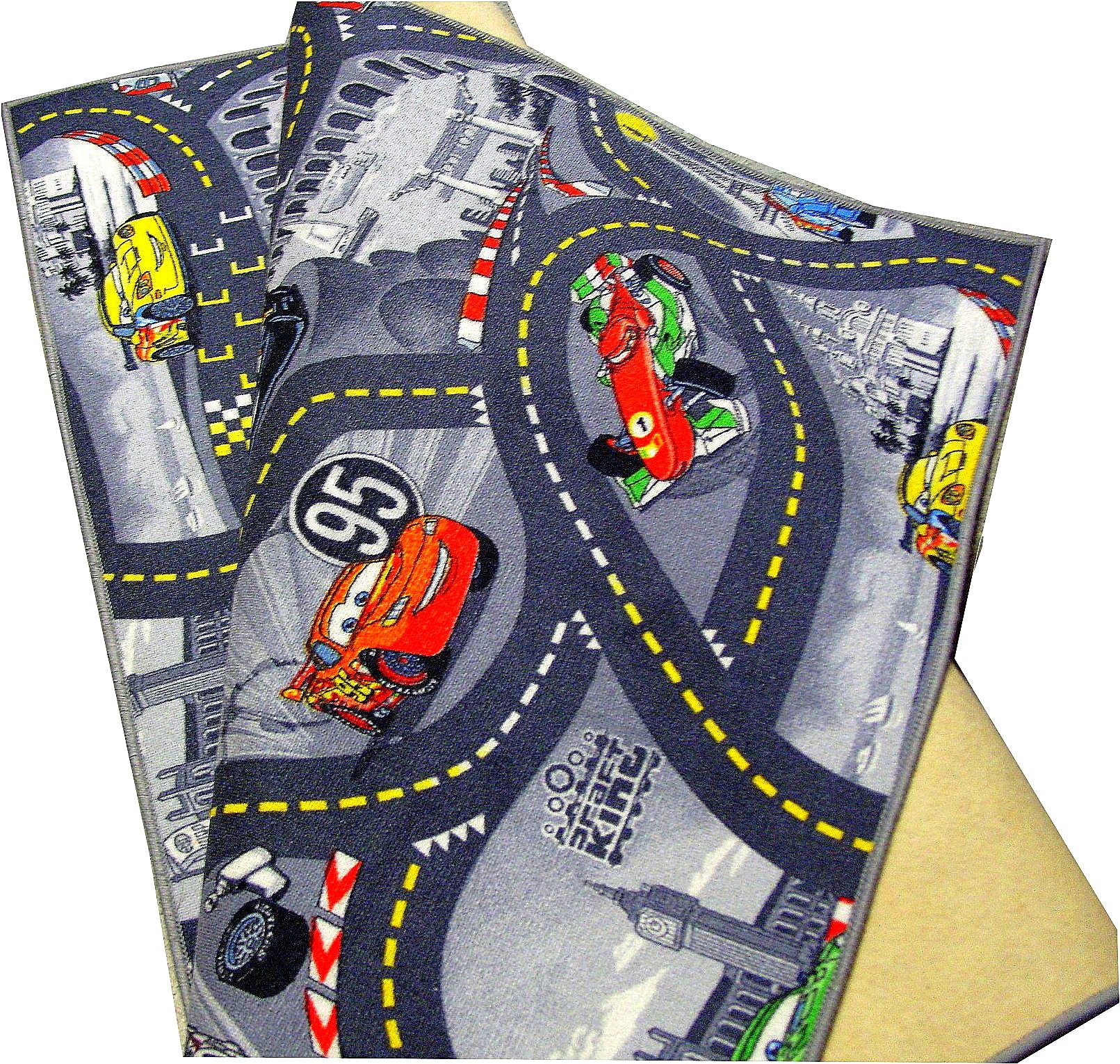 Dywan Disney Cars Ulice Miasto Auta 200x200 2x2