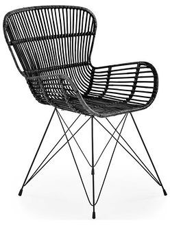 Halmar Krzesło ratanowe K-335 Czarny [Wysyłka 2023-01-04] V-CH-K/335-KR-CZARNY