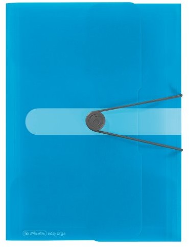 Herlitz Easy Orga To Go A4 PP portfel teczka - przezroczysty niebieski (opakowanie 3 szt.) 11206414