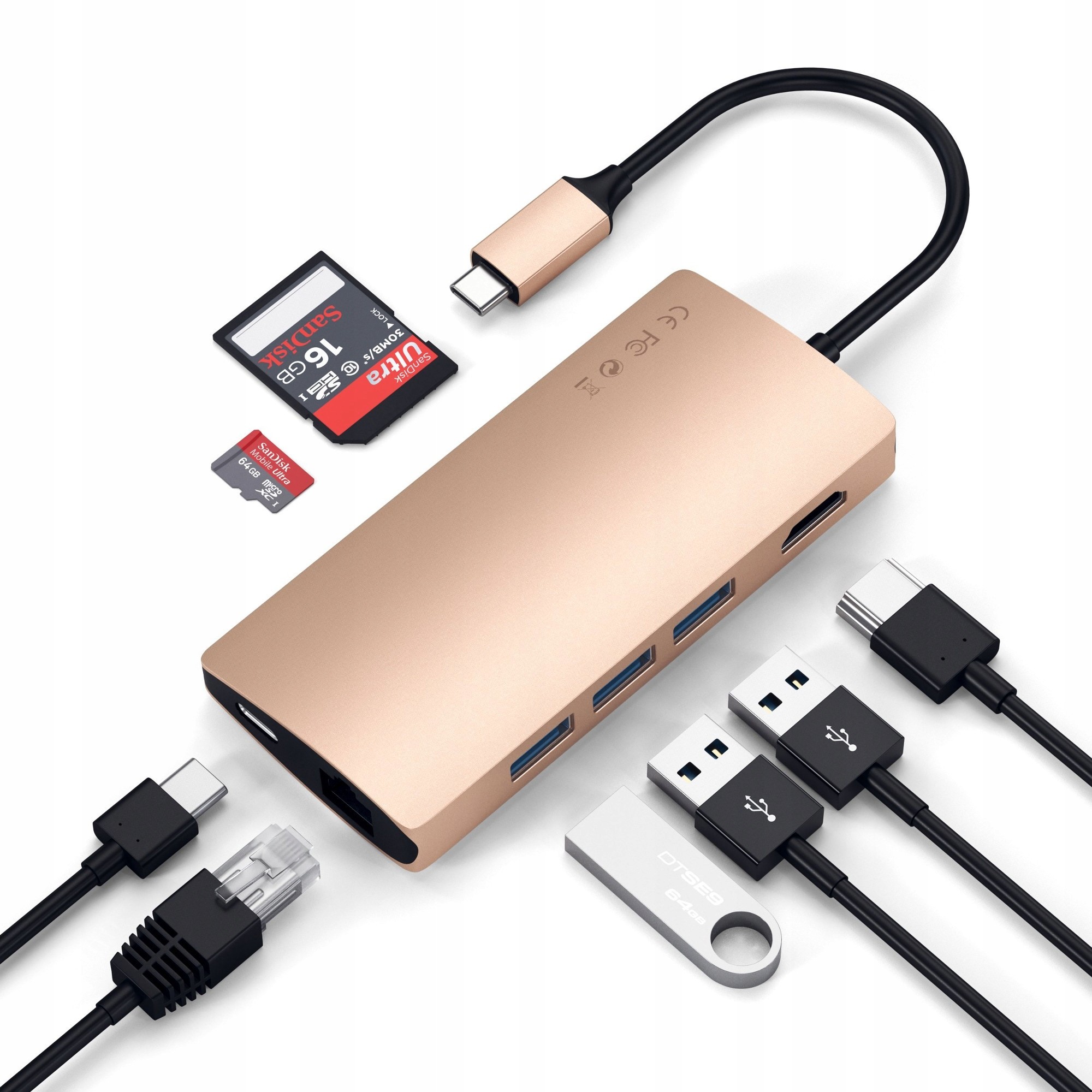 Satechi MultiPort V2 Usb-c Sd Usb Hdmi 4K Ethernet
