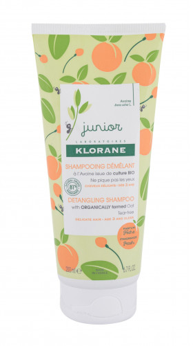 Klorane Junior Peach szampon do włosów 200 ml dla dzieci