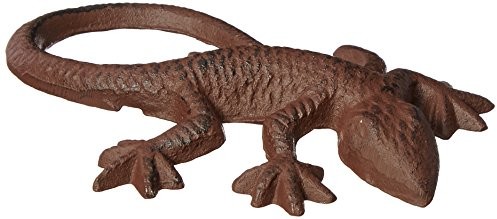 Esschert Design figurka ogrodowa, rzeźba Motyw jaszczurka wykonane z żeliwa, ok. 15 cm x 10 cm x 2,8 cm, brązowy, liczba 1 szt. TT03