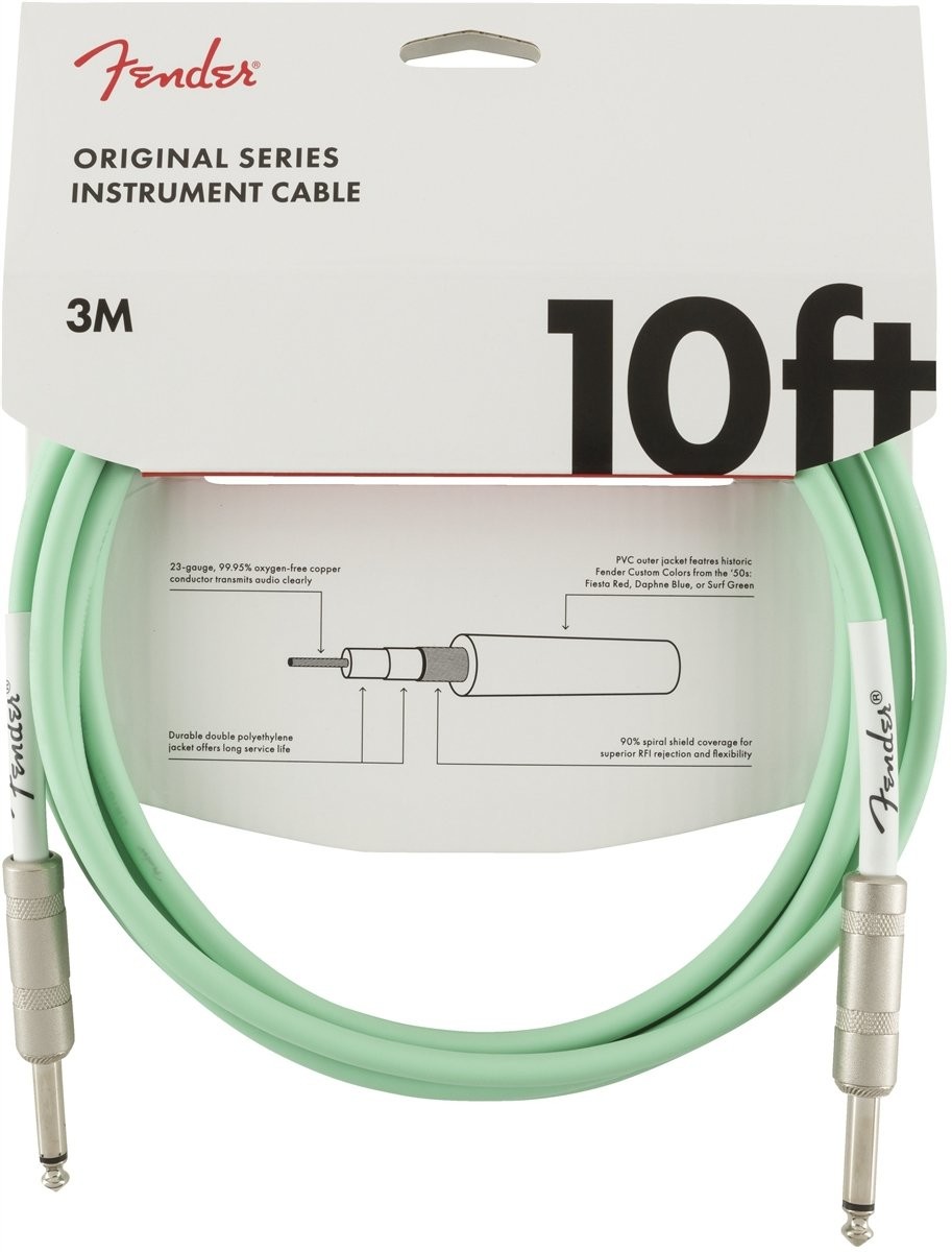 Fender kabel oryginalny series, 4,5 m surf green