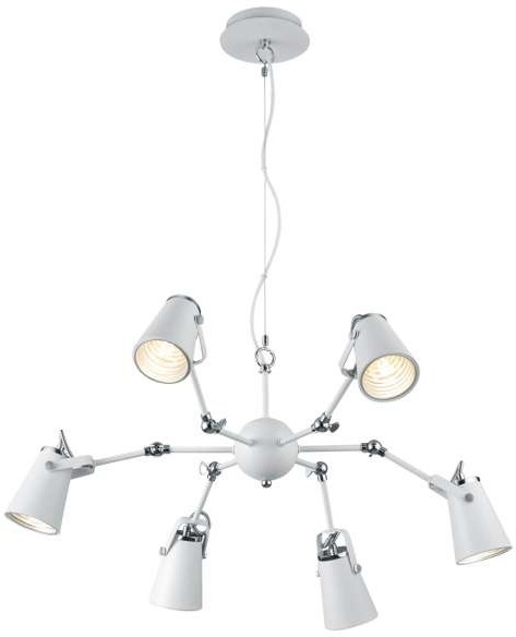 Trio LAMPA wisząca EDWARD 118800631 reflektorowa OPRAWA na wysięgnikach ZWIS pająk spider biały 118800631