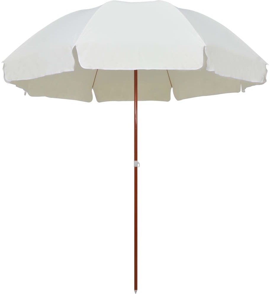 vidaXL Parasol na stalowym słupku, 300 cm, piaskowy vidaXL