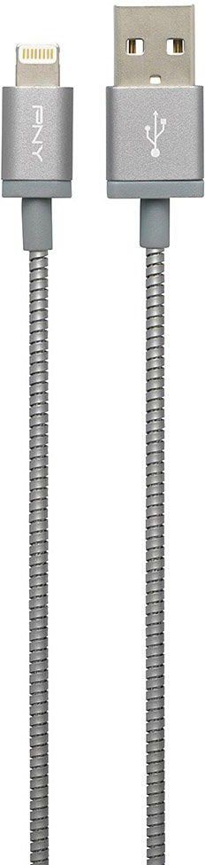 PNY Kabel USB Technologies Lightning 1.2m Szary C-UA-LN-EFL-04 C-UA-LN-EFL-04