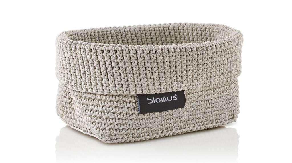 Blomus Kosz dziergany Tela średni piaskowy