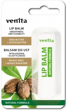 Venita Balsam do ust Masło shea i mało kakaowe - Lip Balm Shea Butter + Cocoa Butter Balsam do ust Masło shea i mało kakaowe - Lip Balm Shea Butter + Cocoa Butter