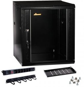 Install Media ZR-12U/600 - zestaw RACK 19'' wyposażona szafa SIGNAL Zestawy RACK - szafy wyposażone tylko w kompleksmedia.pl ZR-12U/600S