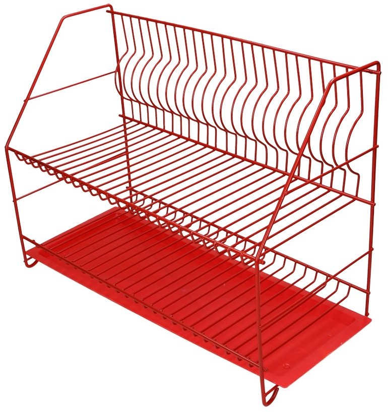 Suszarka do naczyń 2 poziomy czerwo 50cm Osączarka