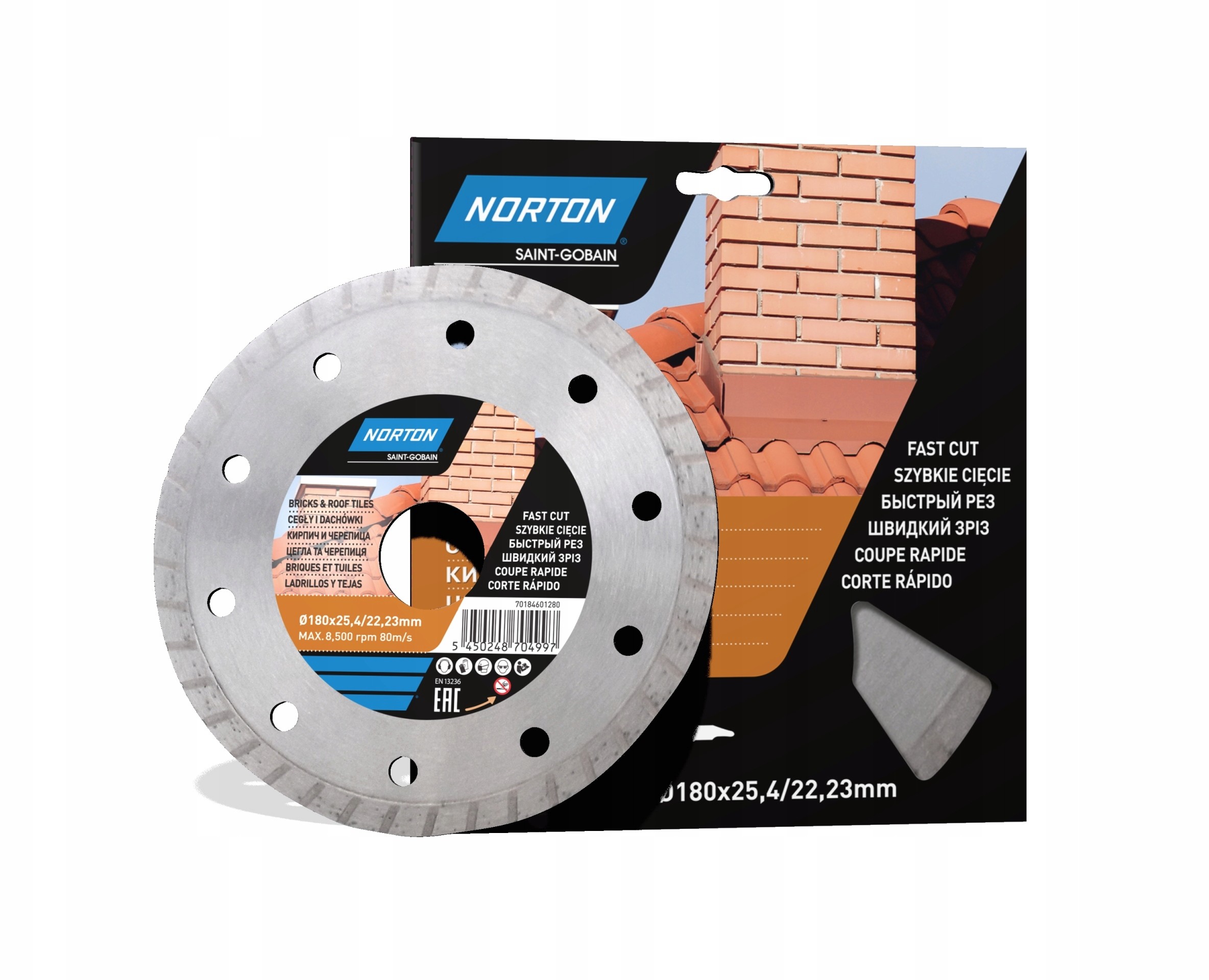 NORTON Tarcza Diamentowa 180mm Ciągła Cegła Dachów