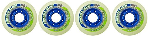 Hyper Rolki  Freestyle rolki Concrete + G Inliner 84 A łyżworolek składnik zestaw 4 szt. świeci w ciemności, 76 MM, 72804 72804_76 mm