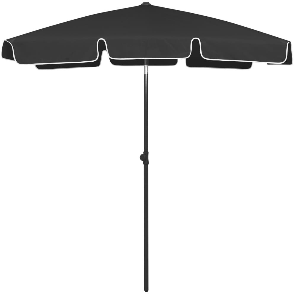 VidaXL Parasol plażowy, czarny, 180x120 cm 314725 VidaXL