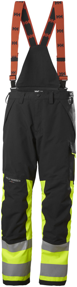 Helly Hansen Workwear Męskie zimowe spodnie z szelkami ALNA 2.0 Pant Cl 1 czarno-żółte, rozmiar C58 HH-71490_369-C58