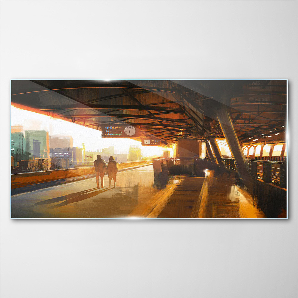 PL Coloray Obraz Szklany para zachód słońca 100x50cm