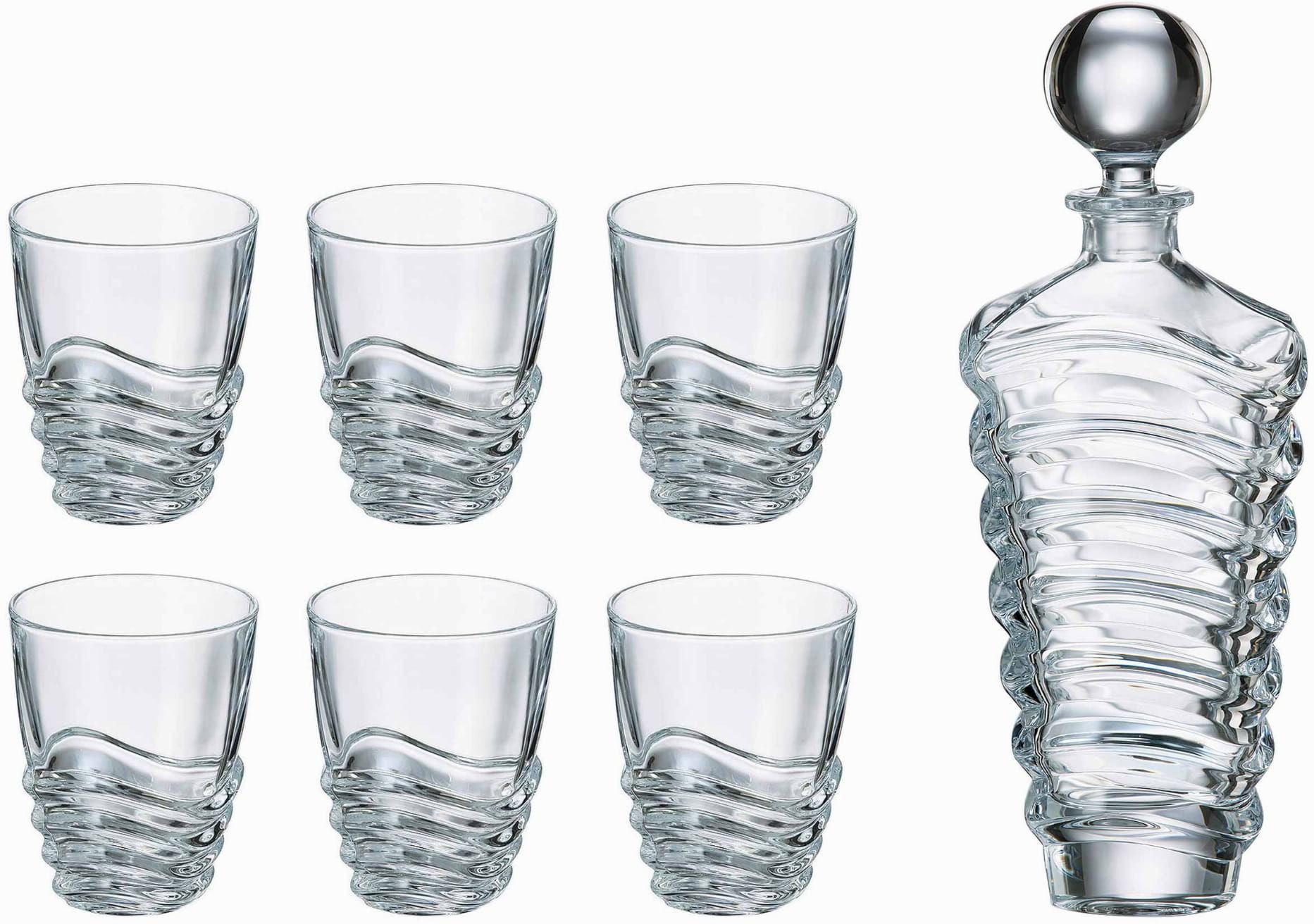 Bohemia Crystalite s.r.o WAVE WHISKY SET 1+6 2K9/99999/9/99U29/285-7M8 SET 1+6