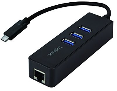 Logilink USB 3.0 Gigabit Adapter sieciowy (RJ45) i 3 X USB 3.0 huby i koncentratory, czarny UA0283