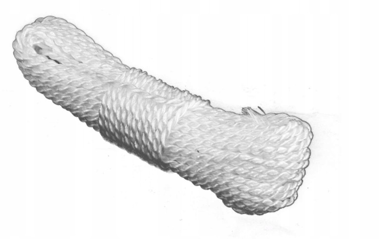 Sznur Linka Skręcana Do Bielizny Pranie 20MB Biała