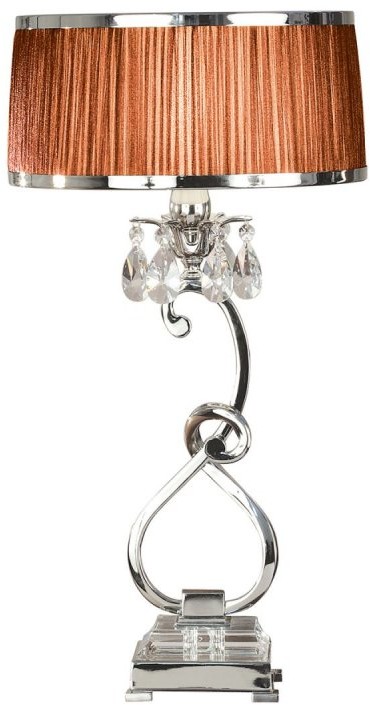 Zdjęcia - Żyrandol / lampa Endon Lampa stojąca Interiors 63512 Stal/Kryształ ołowiowy/Tkanina 