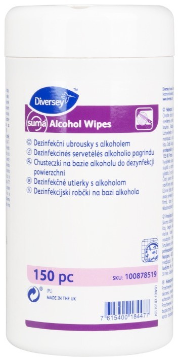 ACTIVESHOP CHUSTECZKI DO DEZYNFEKCJI POWIERZCHNI SUMA ALCOHOL WIPES - 150 SZT. AS_131262