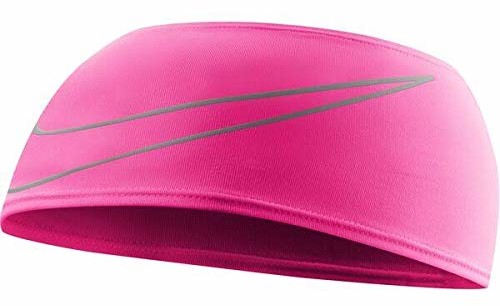 top Nike Swoosh opaska na głowę, opaska na czoło, opaska bawełniana, ochrona uszu, opaska na czoło, opaska do tenisa, joggingu, biegania, nauszniki (jeden rozmiar neonowy róż) (N.000.1544.677.OS)