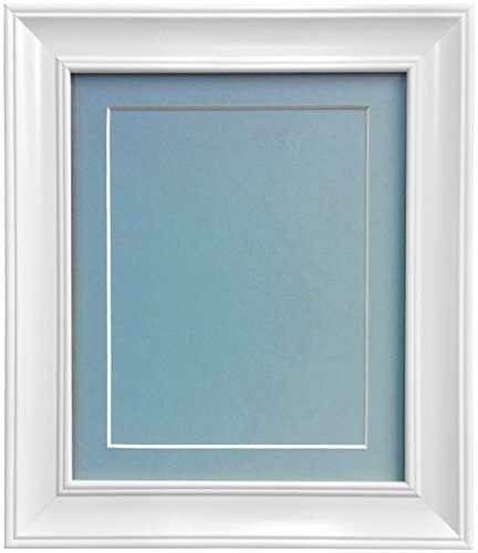 NA FRAMES BY POST FRAMES BY POST Scandi Biała ramka zdjęcia w stylu vintage z niebieskim uchwytem i tylną deską 24 x 20 do zdjęcia rozmiar 50 x 40 cm AP4620VWLBGMountAndBB24202016