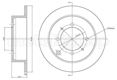 METELLI Tarcza hamulcowa 23-0651