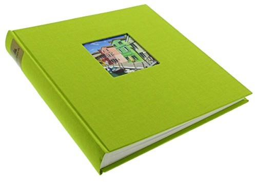 Goldbuch GOLDBUCH album na zdjęcia z okienkiem wycięciem, Bella Vista, 25 x 25 cm, 60 białych stron z pergaminowy satynowany-podziału liści, liny, zielony,,,,, 24896 24 896