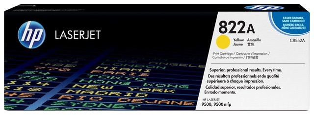 HP Wyprzedaż Oryginał Toner 822A do Color LaserJet 9500 | 25 000 str | yellow pudełko zastępcze oryginalny airbag/folia C8552A_BP_wyp
