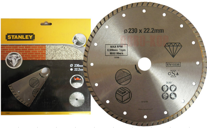 Stanley tarcza diamentowa TURBO 230 x 22,2 mm
