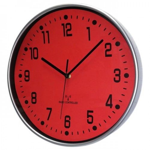 Atrix Zegar chromowany sterowany radiowo red ATE2019RCR