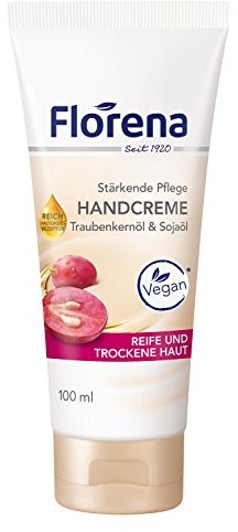 Florena Krem do rąk florena z z pestek winogron i olej sojowy, Vegan, 1er Pack (1 X 100 ML) 82508