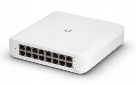 Ubiquiti Switch 16 port 1Gbps RJ45 8xPoE+ zasilacz