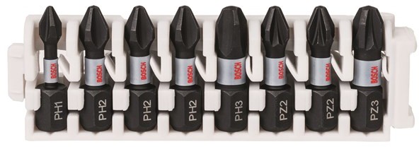 Bosch BITSST IMPACT PH/PZ1-2-3 25MM 8STK 2608522323