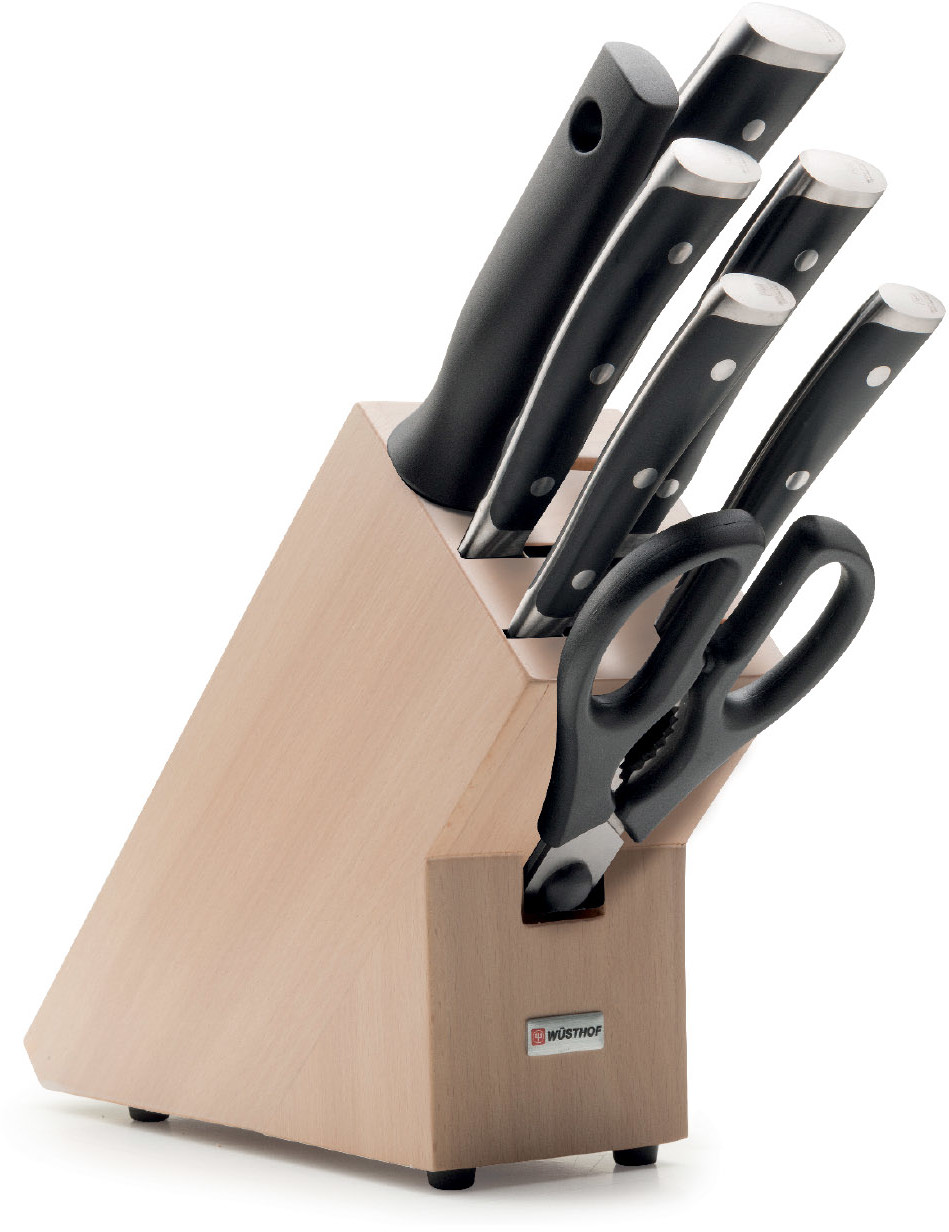 Wüsthof Zestaw noży z temperówką, z nożyczkami i buk blok 8dílná Klasyczny Ikona