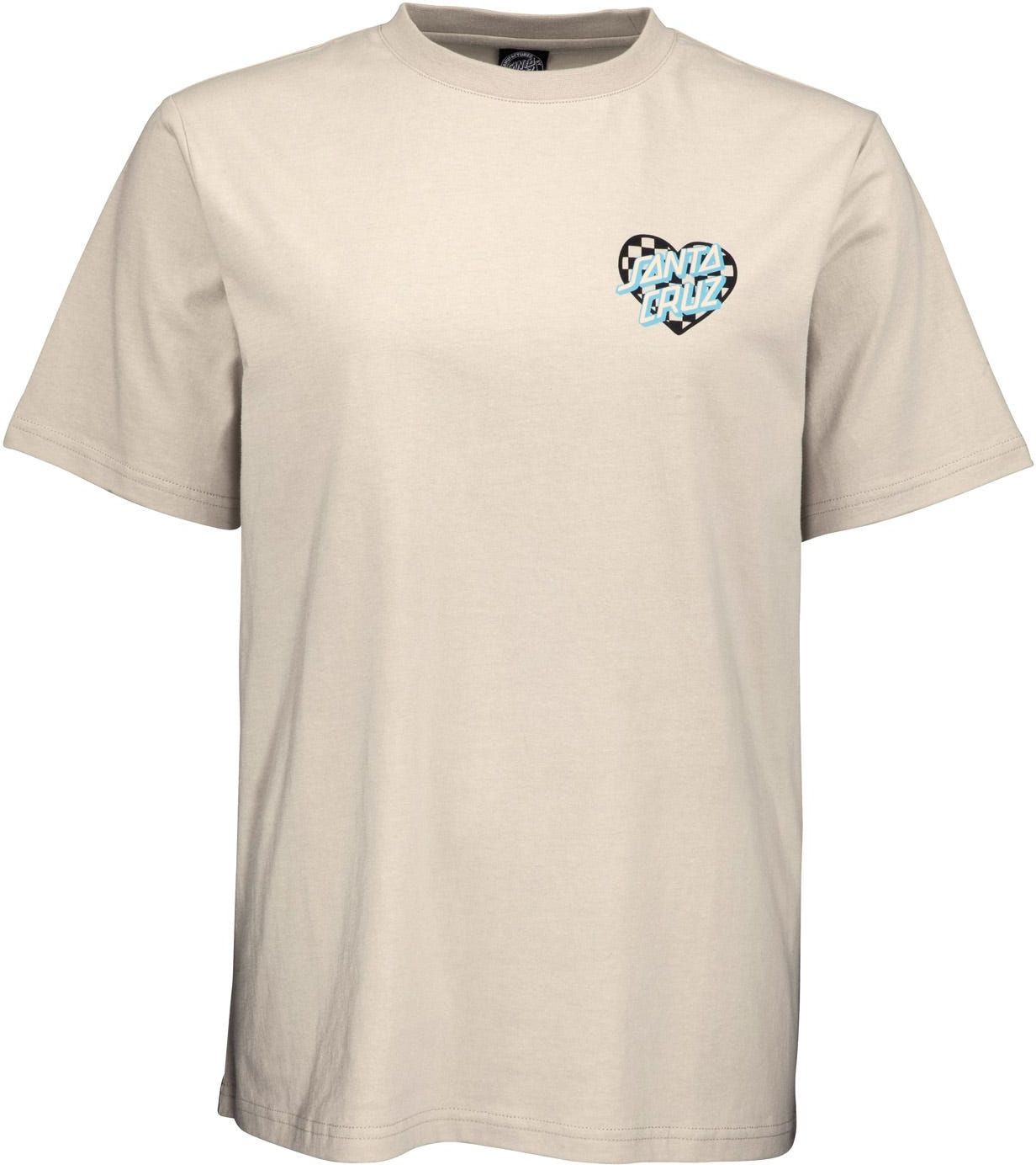 Santa Cruz t-shirt damski HEART DOT CHECK TEE Silver
