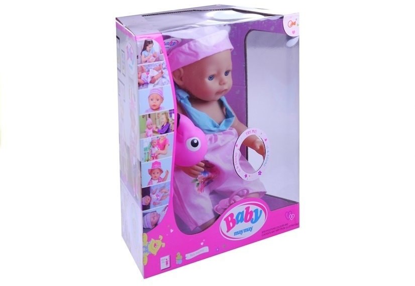 Import LEANToys Duża Lalka Plażowa Bobas Mówi Je Pije + Flaming 3015