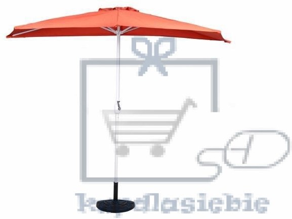 Garthen Parasol ogrodowy półokrągły terakota, podstawa, pokrowiec.