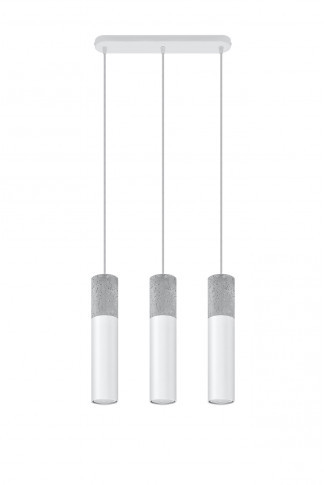 Biała industrialna lampa wisząca nad stół EX570-Borgis